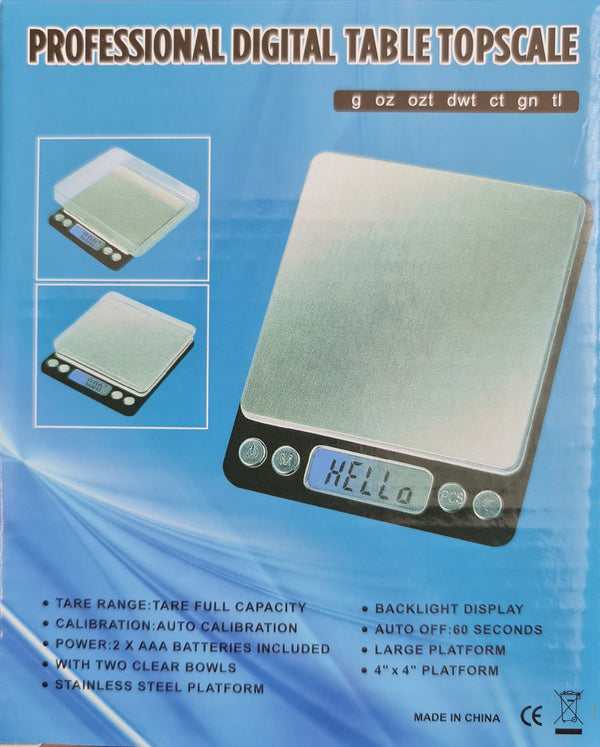 PROFESSIONAL DIGITAL SCALE 500GM TO 0.01 GM S/STEEL - AUTO OFF image 0