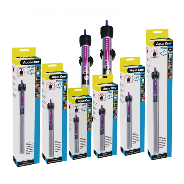 GLASS HEATER 55 WATT (SUITS 50 LITRE) AQUA ONE image 0