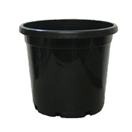 200MM STANDARD BLACK POT WITH HOLE FIVE LITRE image 0