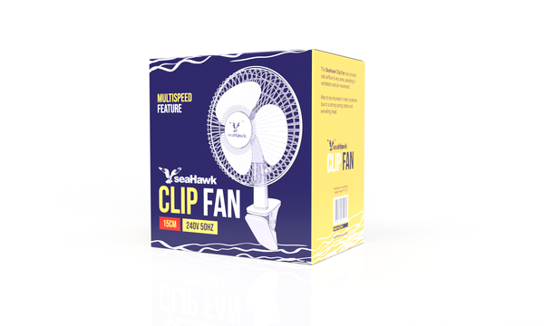 WALL ADJUSTABLE SEA-HAWK FAN 6 INCH 150MM 2 SPEED CLIP 20W image 0
