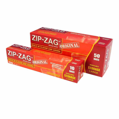 ZIP-ZAG BAG CLEAR LARGE 250 GRAM RETAIL 10 PACK