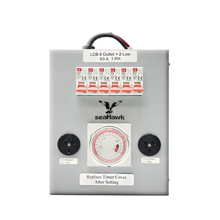 8 OUTLET LIGHT CONTROL BOARD - 63 AMP + 2 X 16 AMP SUBS image 0