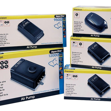 AIR PUMP PRECISION SR-9500 - 400 L/HR - TWIN OUTLET (AQUA ONE) image 0