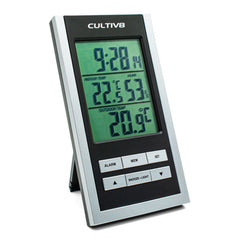 THERMOMETER / HYGROMETER + CLOCK IN / OUTDOOR (CULTIV8) image 0