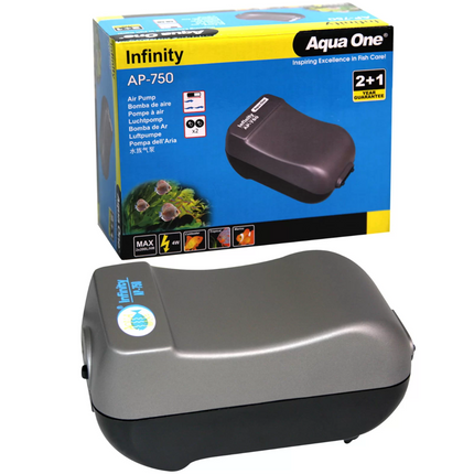 INFINITY AP-750 AIR PUMP TWIN 2 X 200LH WITH AIRLINE KIT image 1