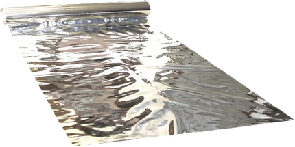 MYLAR - SILVER WITH BLACK BACKING 1.2 X 30 METRE ROLL image 2