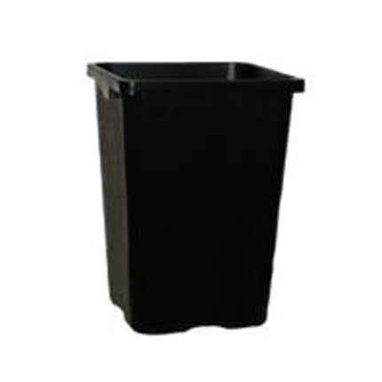 BUCKET SQUARE 290MM X 300MM HIGH 18 LITRE BLACK NO HOLE image 0