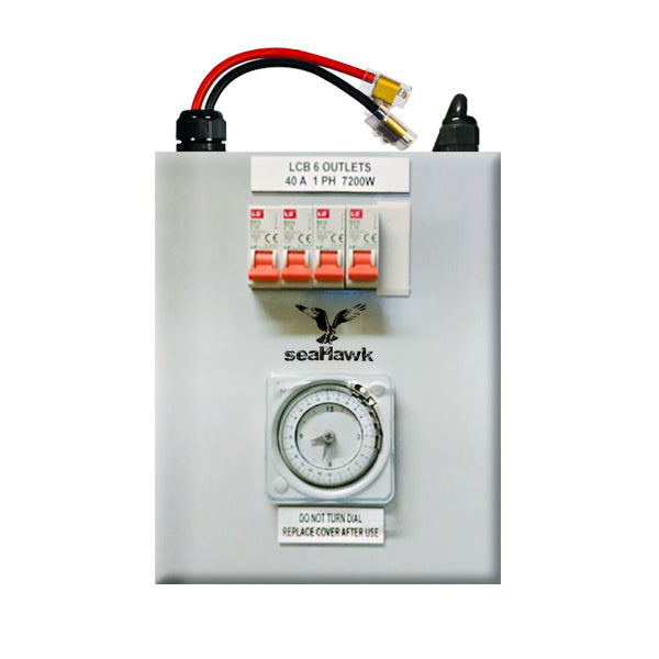 6 OUTLET HEAVY DUTY LIGHT TIMER 7200W 40 AMP MAX SM-EARTH image 0
