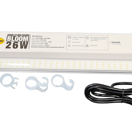 "T" - LED LIGHT BAR 26 WATT 3000K BLOOM 58 Umol/s PPF 2.2-2.3 image 0