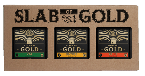 BYRON BAY GOLD "SLAB OF GOLD" 3 X ONE LITRE A + B SETS image 0