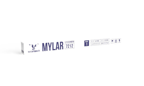 MYLAR - SILVER WITH BLACK BACKING 1.2 X 30 METRE ROLL image 0