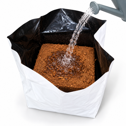 30L COCO GROW POT WITH COMPRESSED COCO BRICK - READY TO USE