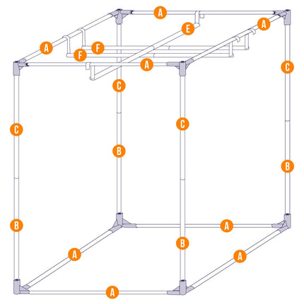 SEA-HAWK MYLAR GROW TENT 1.0 X 1.0 X 2.0M image 3