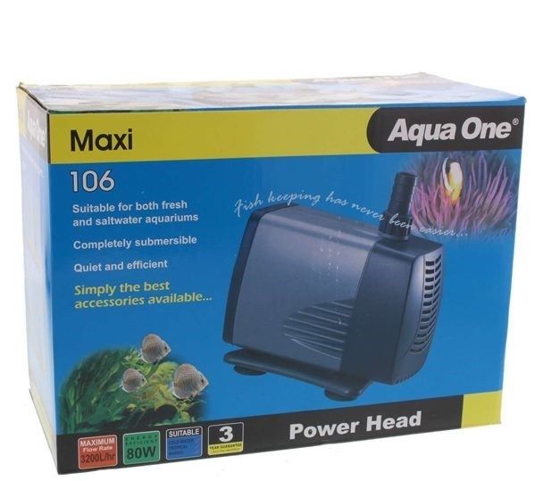 AQUA-ONE 106 POWER HEAD 3200 L/H-3.5 METRE HEAD image 0