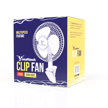 WALL ADJUSTABLE SEA-HAWK FAN 6 INCH 150MM 2 SPEED CLIP 20W image 0