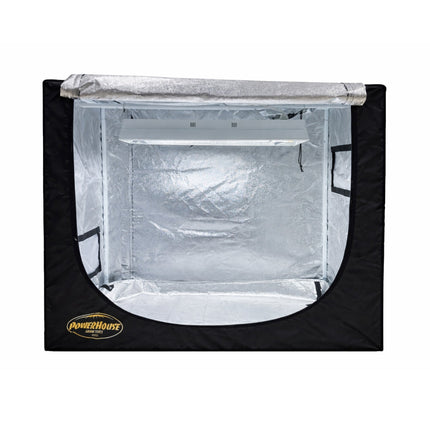 PowerPlant T55 light installed in a propagation tent; tent sold separately